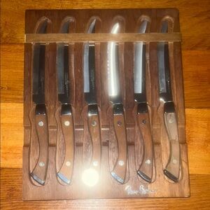 Pierre Santini Knife Set with Wooden Handles